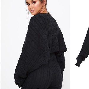 black knitted sweater top